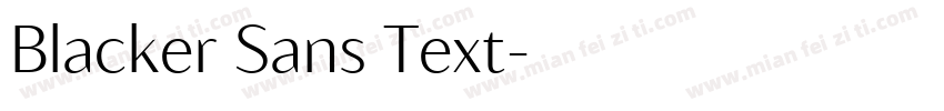 Blacker Sans Text字体转换